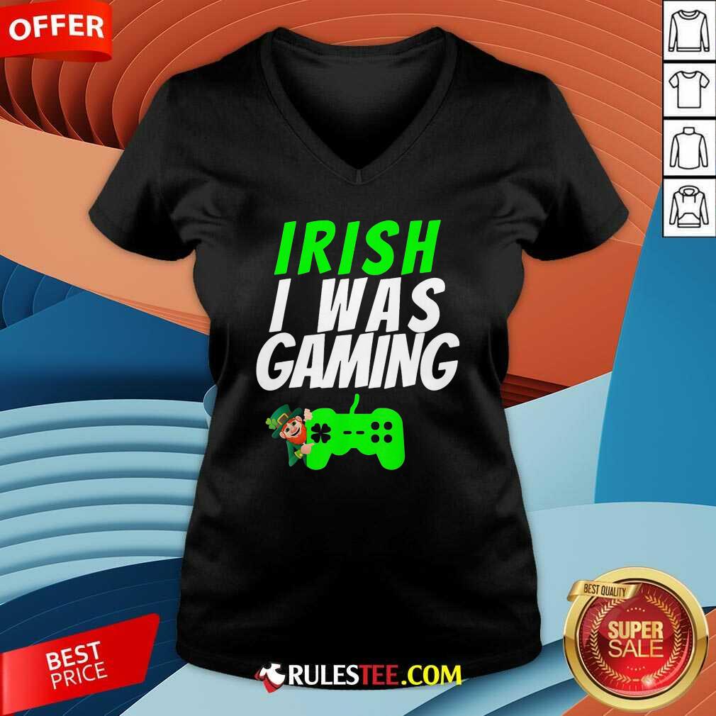 Video Gamer Saint Patricks Day Gaming St Pattys Day V-neck - Design By Rulestee.com