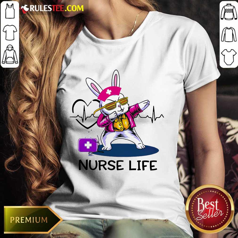 Surprised Bunny Nurse Dab Nurse Life Ladies Tee 