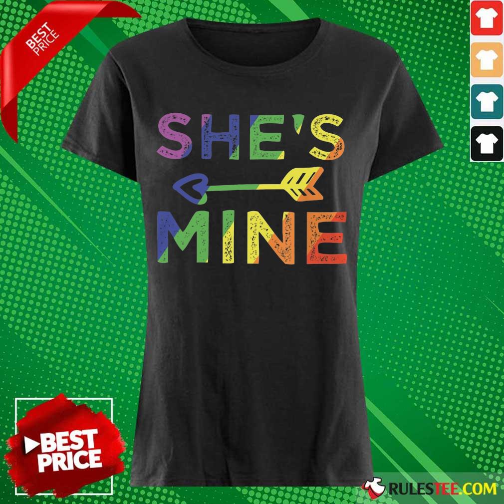 Awesome LGBT Shes Mine Ladies Tee 