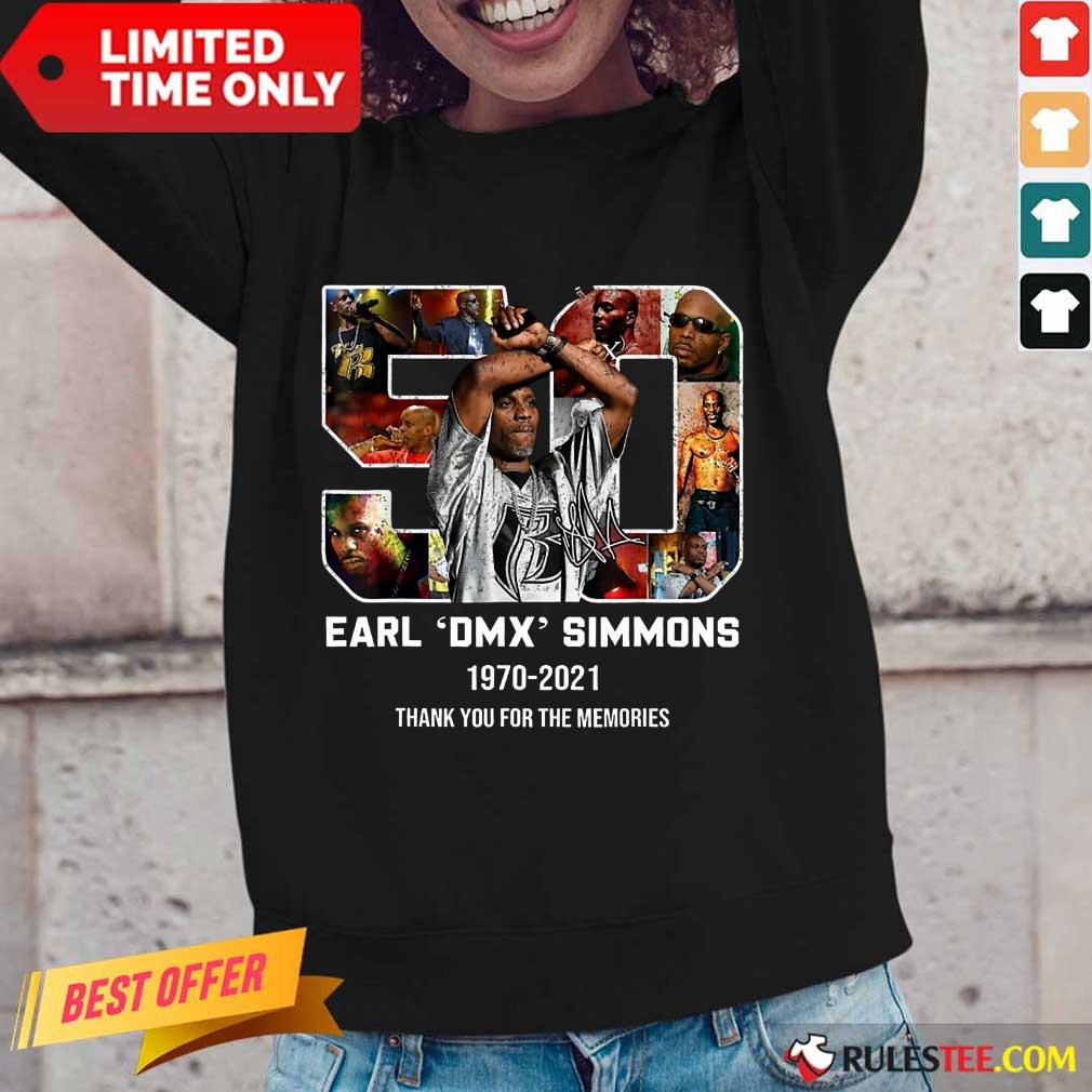 Perfect 50 Earl DMX Simmons 1970-2021 Thank You For The Memories Signature Long-Sleeved