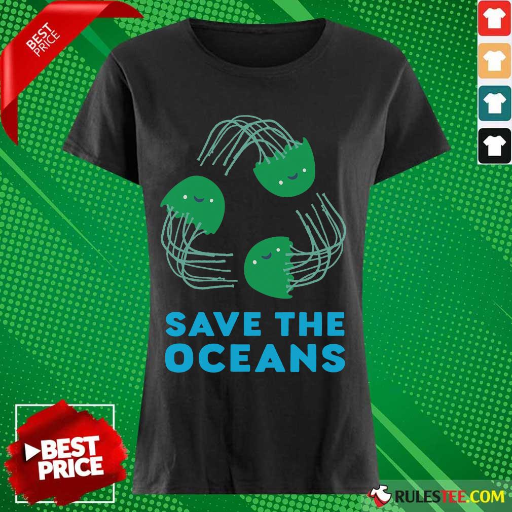 Premium Jellyfish Save The Oceans Ladies Tee 
