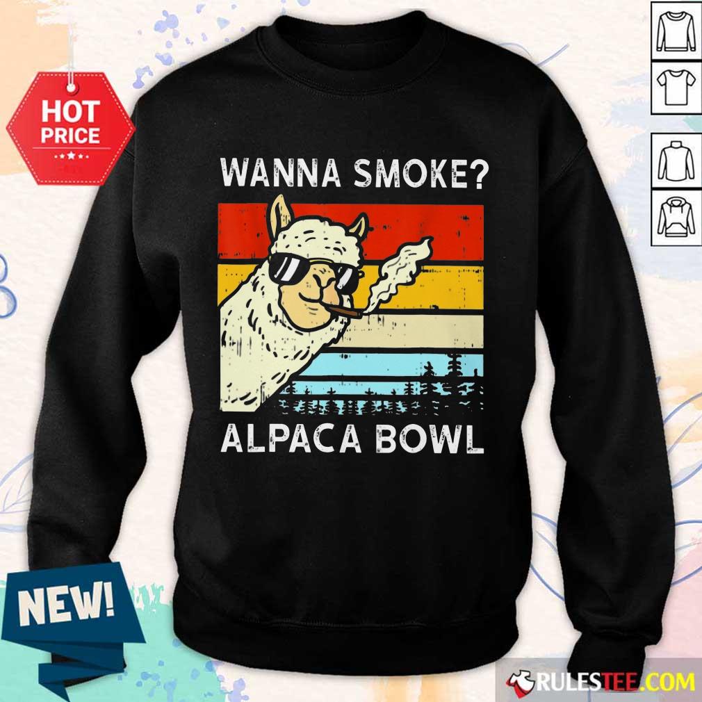 Pretty Wanna Smoke Alpaca Bowl Vintage Sweater