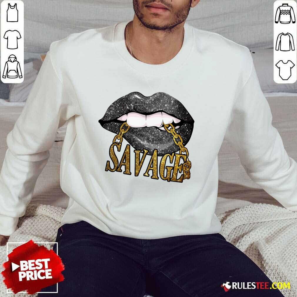 Lip Savage Black Woman Sweater