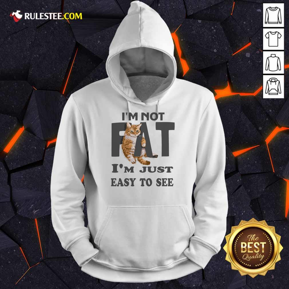 Cat I'm Not Fat I'm Just Easy To See Hoodie