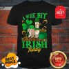 A Wee Bit Irish Today Llama Leprechaun St Patricks Day Shirt