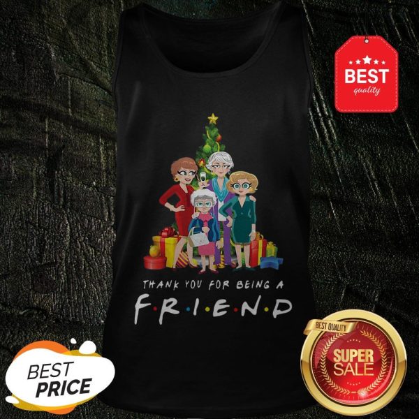 Christmas Tree Golden Girl Thank You For Being A Friends TV Show Tank Top