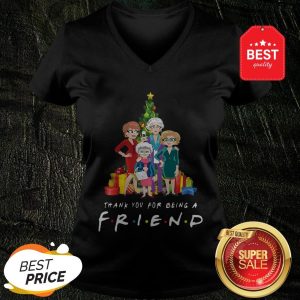 Christmas Tree Golden Girl Thank You For Being A Friends TV Show V-neck