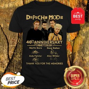 Depeche Mode 40th Anniversary 1980 2020 Signature Thank Memories Shirt