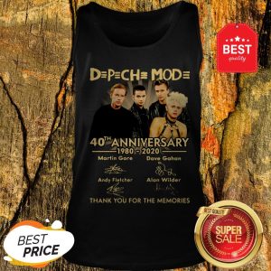 Depeche Mode 40th Anniversary 1980 2020 Signature Thank Memories Tank Top