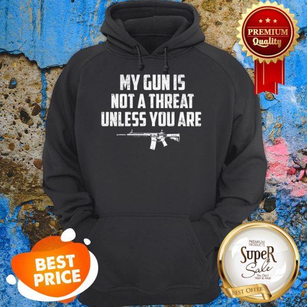 Funny My Gun Is Not A Threat Unless You Are Hoodie