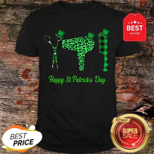 Hairstylist Happy St Patrick’s Day Hairdresser Tools Gift Shirt