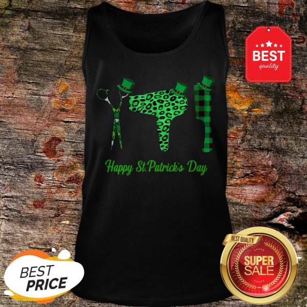 Hairstylist Happy St Patrick’s Day Hairdresser Tools Gift Tank Top