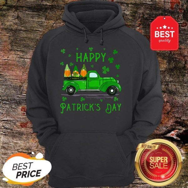Happy Saint Patrick’s Day Cool Green Gnomes Truck Shamrock Sweatshirt