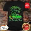 Happy St Patrick’s Day Green Truck Shamrock Buffalo Plaid Shirt