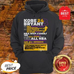 Kobe Bryant 24 8 5X NBA Champion 2X NBA Finals Most Valuable Hoodie