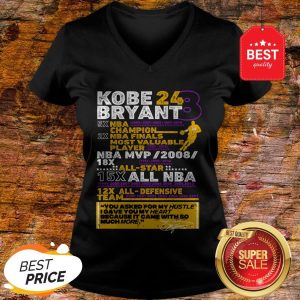 Kobe Bryant 24 8 5X NBA Champion 2X NBA Finals Most Valuable V-neck
