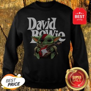 Nice Baby Yoda Hug Guitar David Bowie Star Wars Sweatshirt
