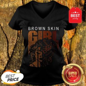 Nice Brown Skin Girl Black V-neck