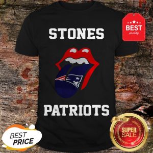 Nice Rolling Stones Logo New England Patriots Shirt