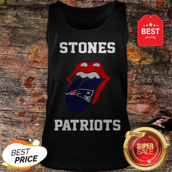 Nice Rolling Stones Logo New England Patriots Tank Top
