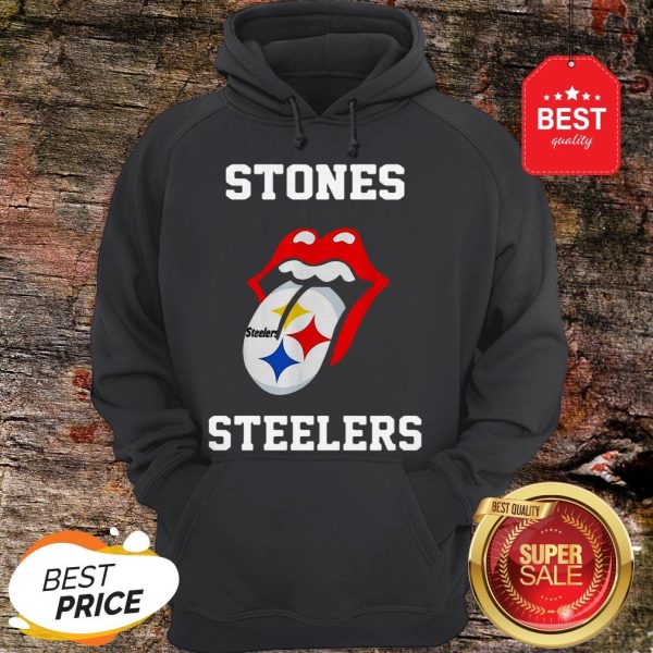 Nice Rolling Stones Logo Pittsburgh Steelers Hoodie