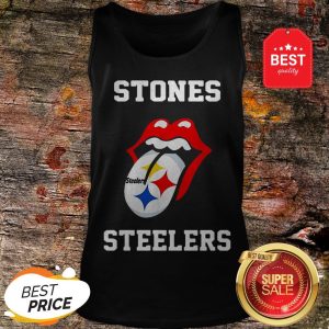 Nice Rolling Stones Logo Pittsburgh Steelers Tank Top