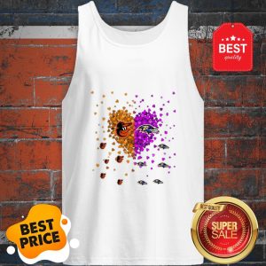 Official Baltimore Orioles And Baltimore Ravens Heart Tank Top