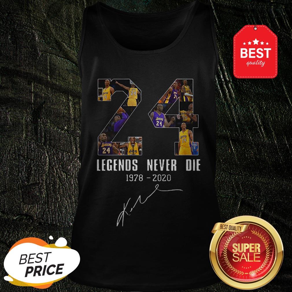 Official Legends Never Die Kobe Bryant 24 Signature Tank Top