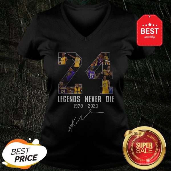 Official Legends Never Die Kobe Bryant 24 Signature V-neck