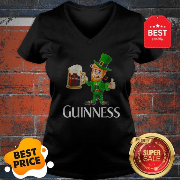 Official Leprechaun Drink Guinness Beer V-neck