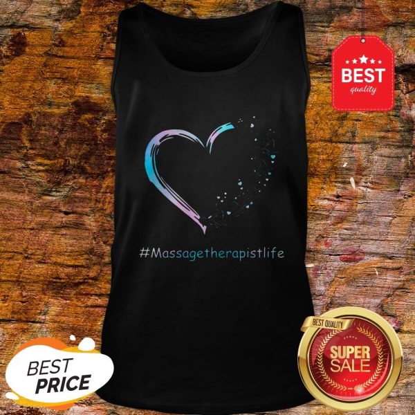 Official Love #Massagetherapistlife Blue Heart Tank Top