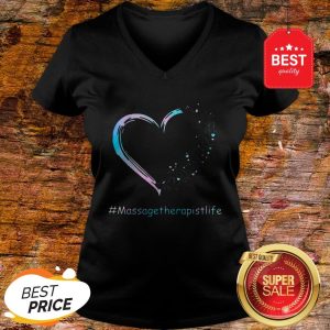 Official Love #Massagetherapistlife Blue Heart V-neck