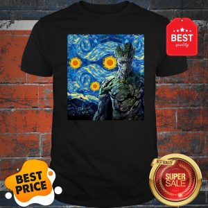 Official Marvel Groot Mashup Van Gogh Starry Night Shirt
