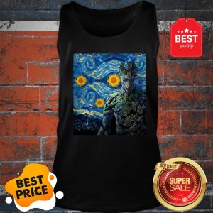 Official Marvel Groot Mashup Van Gogh Starry Night Tank Top