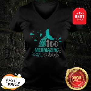 Official Mermaid 100 Mermazing Days V-neck