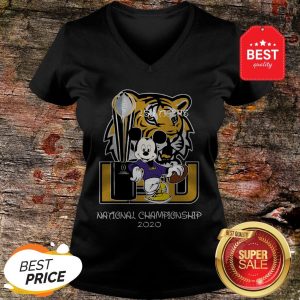 Official Mickey Mouse LSU Tigers National Championship 2020 V-neck