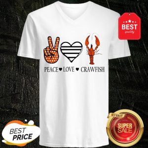 Official Peace Love Crawfish V-neck