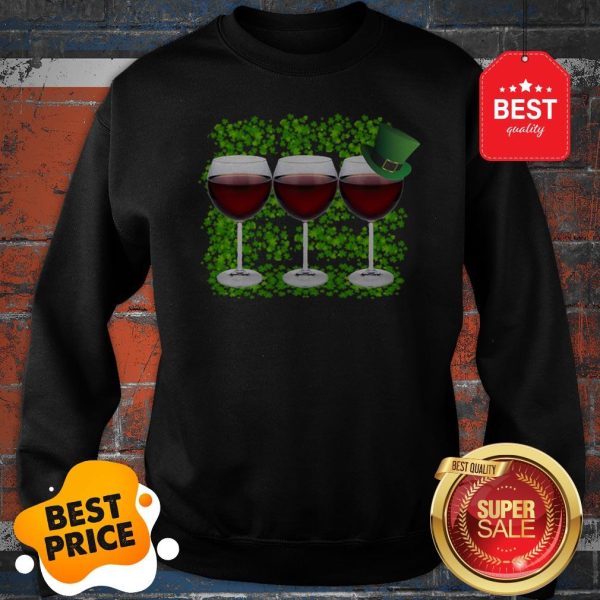 Official Wine Glass Irish Happy St. Patrick’s Day Sweatshirt