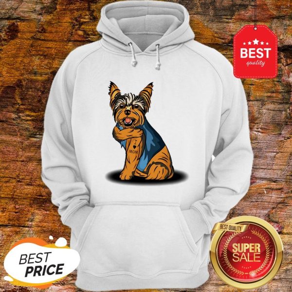 Official Yorkshire Terrier Tattoos I Love Mom Hoodie