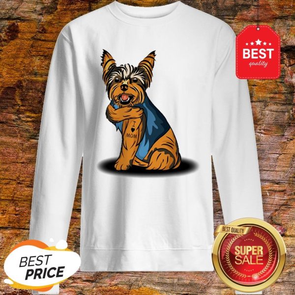 Official Yorkshire Terrier Tattoos I Love Mom Sweatshirt