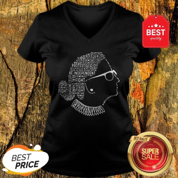 Pretty Be Independent RBG Silhouette V-neck