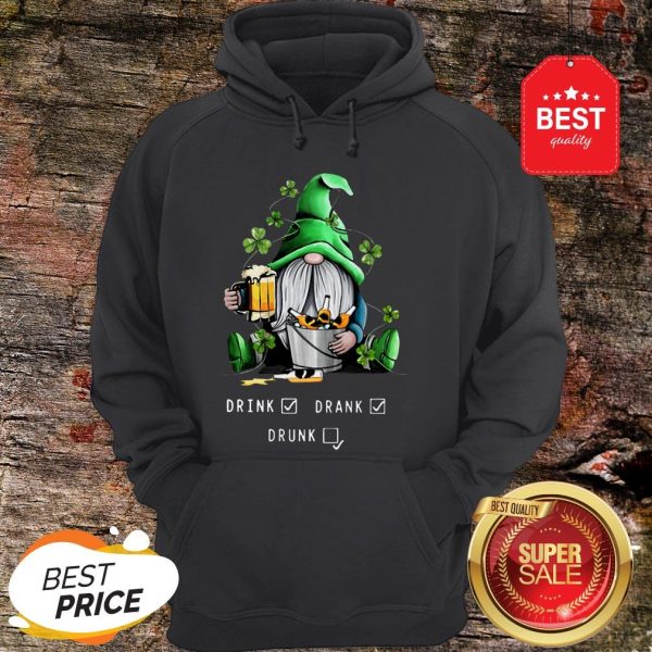 Pretty Gnome Drink Beer Drank Drunk St Patrick’s Day Hoodie