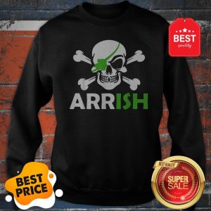 Pretty Irish Pirate Skull And Cross Bones St Patricks Day Sweatshirt