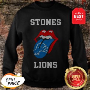 Pretty Rolling Stones Logo Detroit Lions Sweatshirt