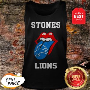 Pretty Rolling Stones Logo Detroit Lions Tank Top