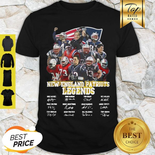 New England Patriots Legends All Team Player Signatures Shirt