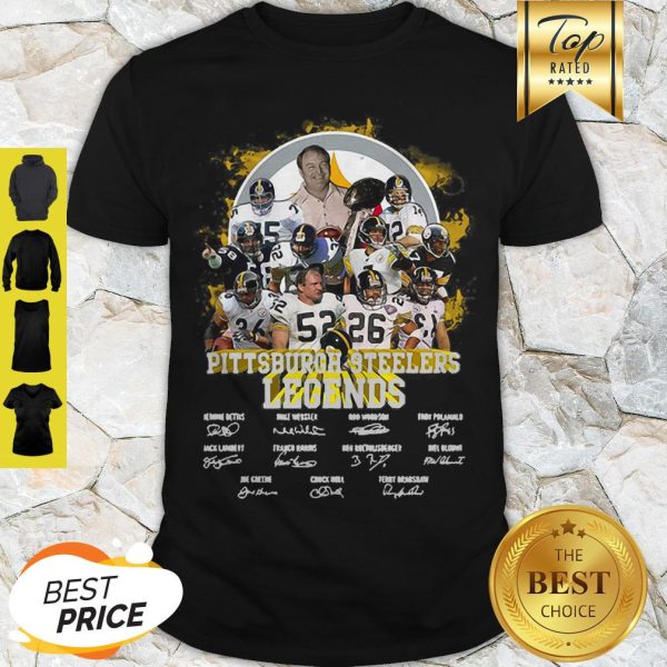 Pittsburgh Steelers Legends All Team Player Signatures Shirt