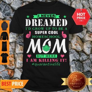 I Never Dreamed I’d Grow Up To Be A Super Cool Homeschool Mom Shirt