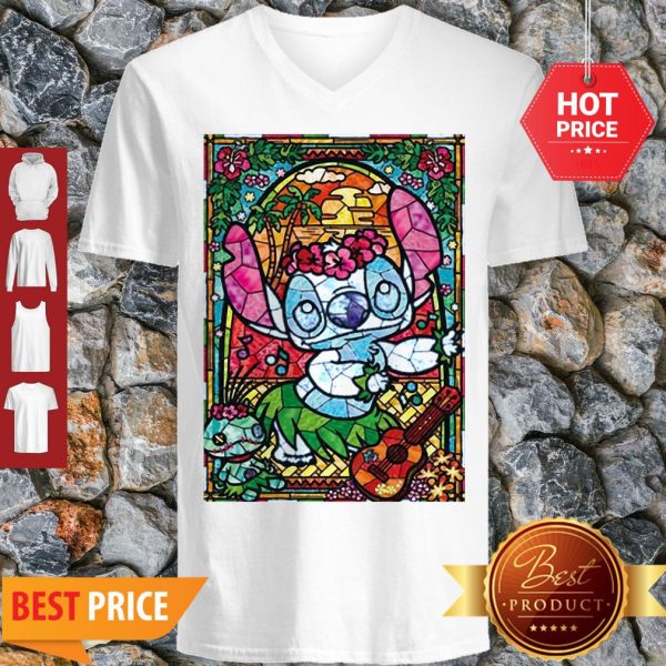 Stained Glass Style Dancing Stitch V-neck