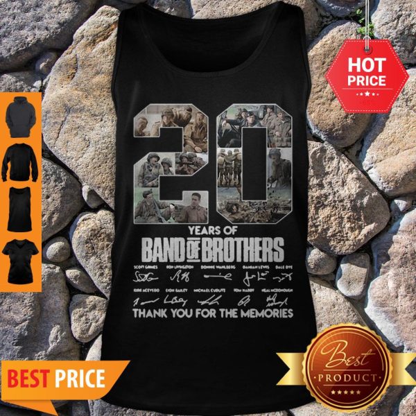 20 Years Of Band Of Brothers Thank You For The Memories Signatures Tank Top